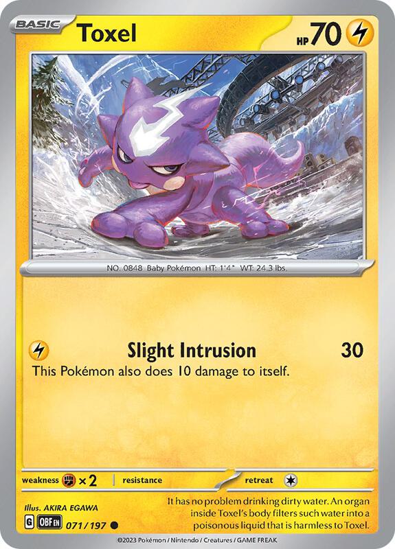 Toxel - Normal 071/197 Obsidian Flames | Common Pokemon Card