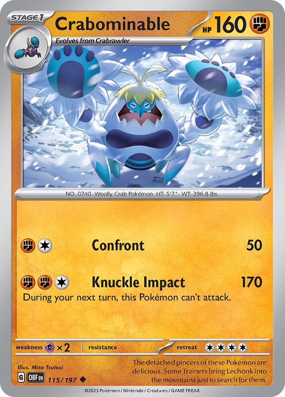 Crabominable - Normal 115/197 Obsidian Flames | Uncommon Pokemon Card