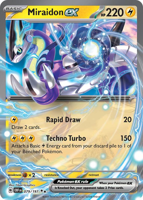 Miraidon ex - Holofoil 079/197 Obsidian Flames | Double Rare Pokemon Card