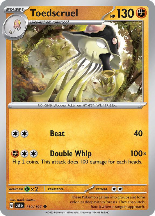 Toedscruel - Normal 119/197 Obsidian Flames | Uncommon Pokemon Card