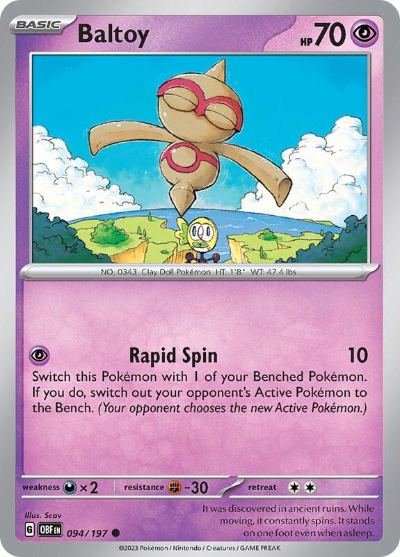 Baltoy - Normal 094/197 Obsidian Flames | Common Pokemon Card