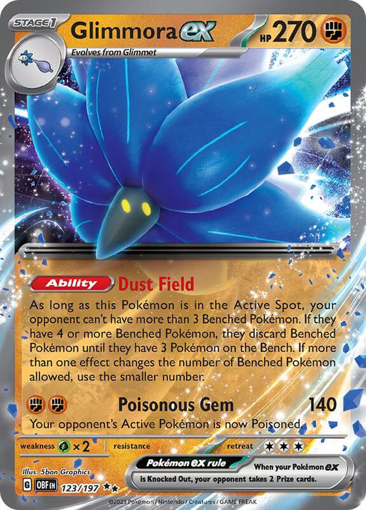 Glimmora ex - Holofoil 123/197 Obsidian Flames | Double Rare Pokemon Card