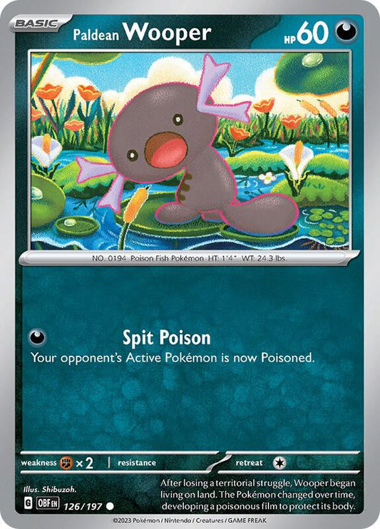 Paldean Wooper - 126/197 - Normal 126/197 Obsidian Flames | Common Pokemon Card