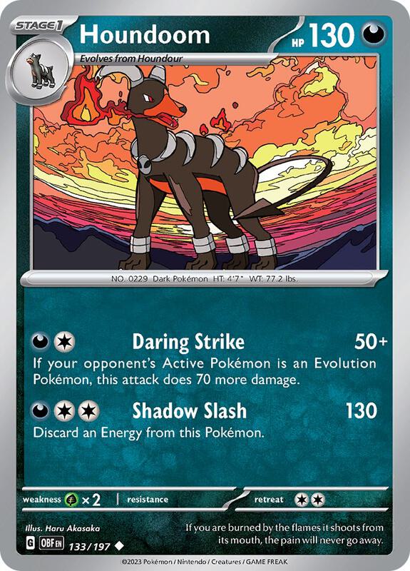 Houndoom - Normal 133/197 Obsidian Flames | Uncommon Pokemon Card