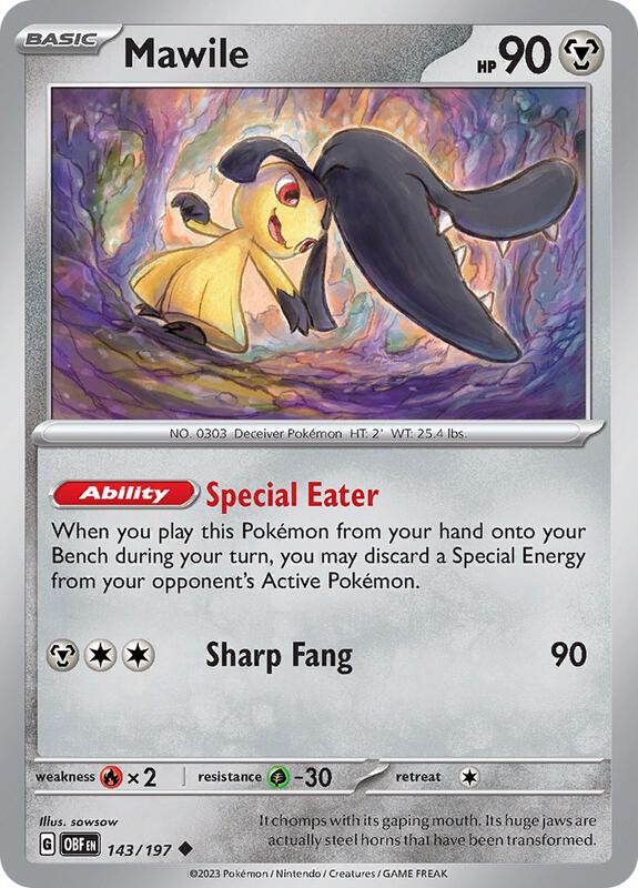 Mawile - 143/197 - Reverse Holofoil 143/197 Obsidian Flames | Uncommon Pokemon Card