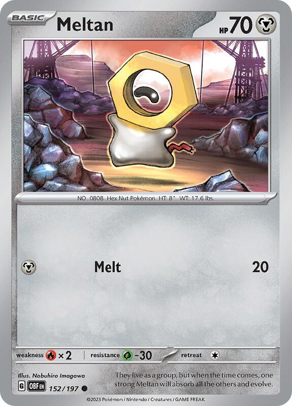 Meltan - Reverse Holofoil 152/197 Obsidian Flames | Common Pokemon Card
