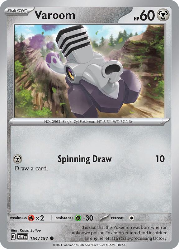 Varoom - 154/197 - Normal 154/197 Obsidian Flames | Common Pokemon Card