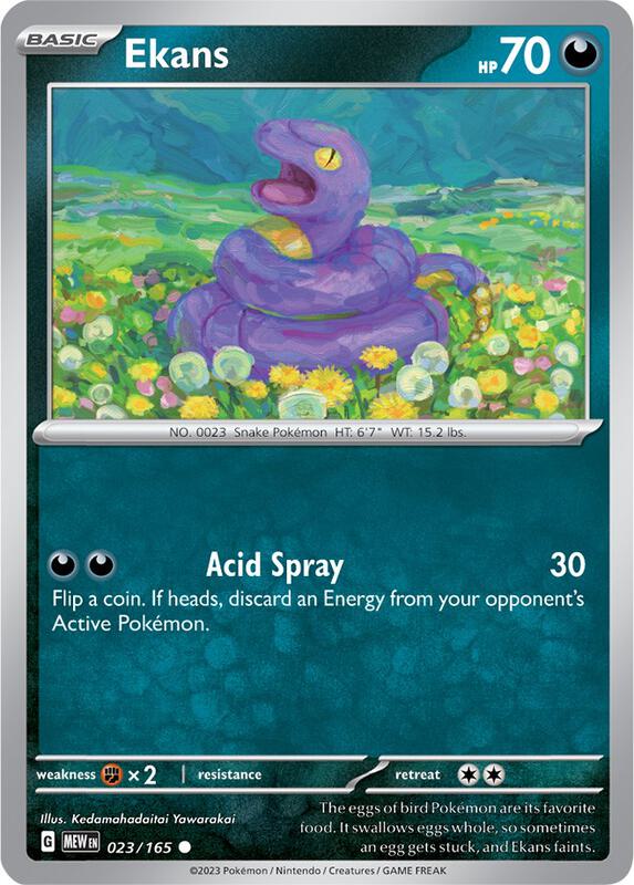 Ekans - Reverse Holofoil 023/165 Scarlet & Violet: 151 | Common Pokemon Card