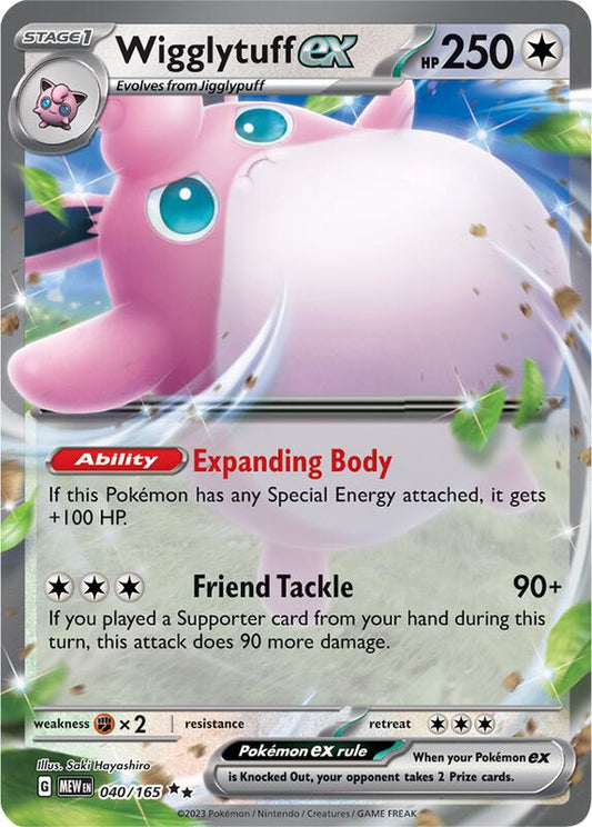 Wigglytuff ex - 040/165 - Holofoil 040/165 Scarlet & Violet: 151 | Double Rare Pokemon Card