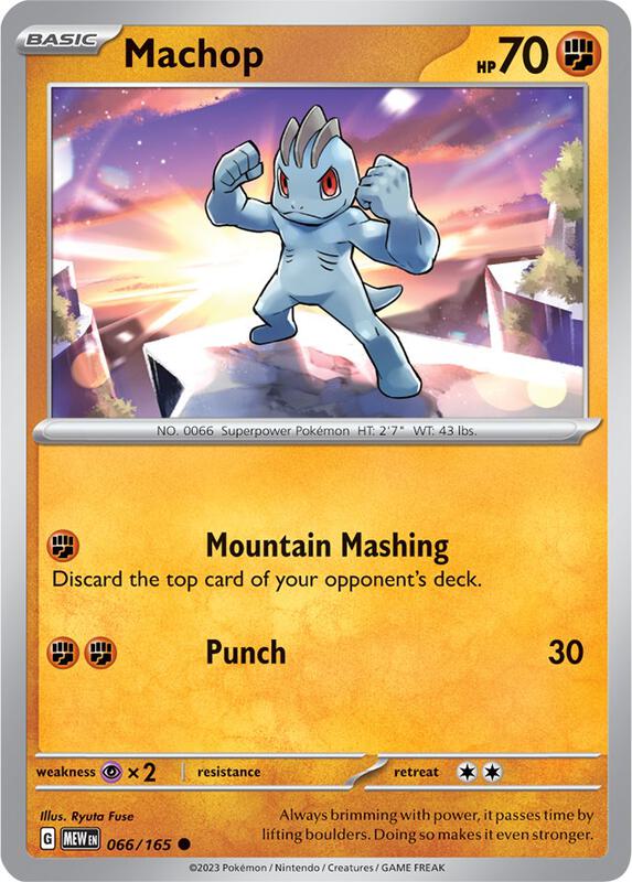 Machop - Normal 066/165 Scarlet & Violet: 151 | Common Pokemon Card