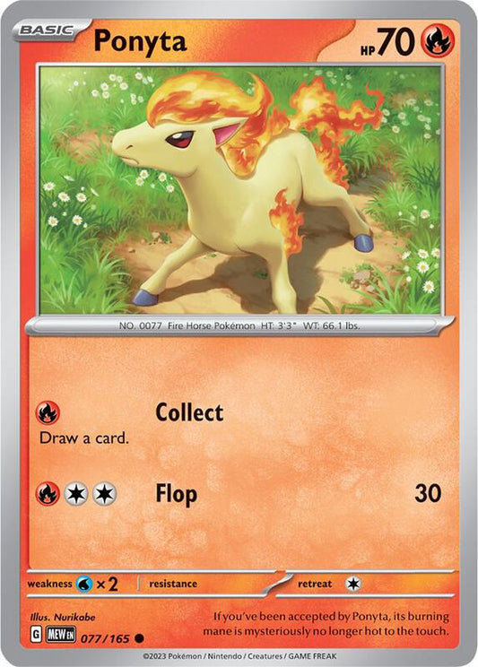 Ponyta - Reverse Holofoil 077/165 Scarlet & Violet: 151 | Common Pokemon Card