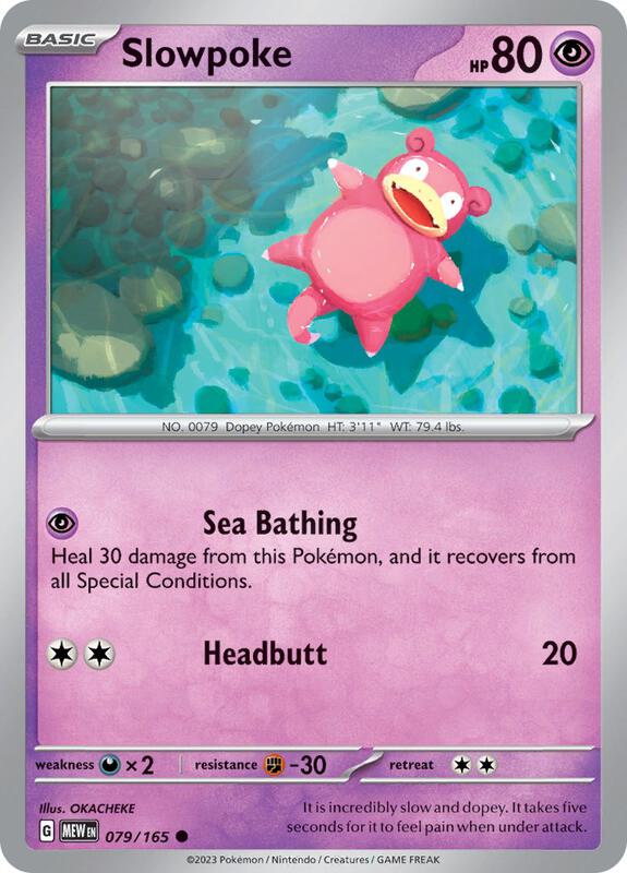 Slowpoke - Normal 079/165 Scarlet & Violet: 151 | Common Pokemon Card