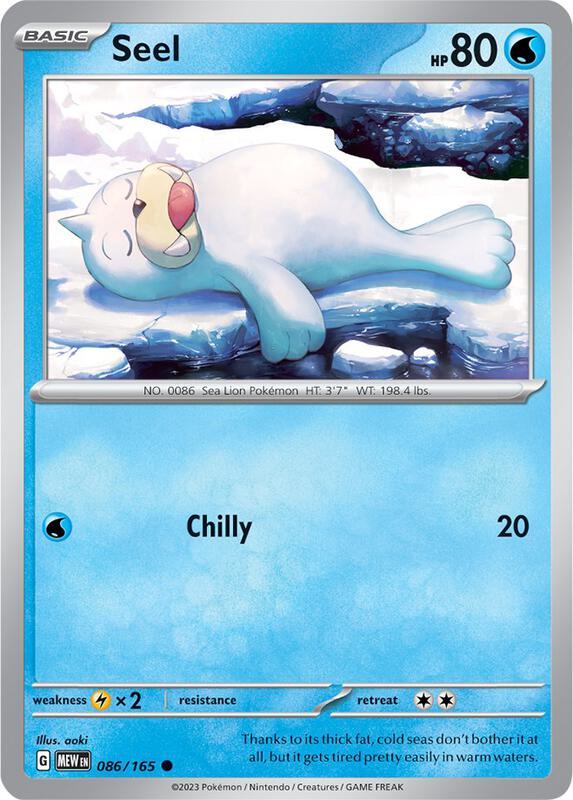 Seel - Normal 086/165 Scarlet & Violet: 151 | Common Pokemon Card