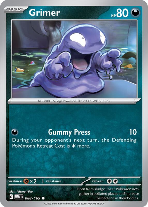 Grimer - Normal 088/165 Scarlet & Violet: 151 | Common Pokemon Card