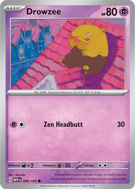 Drowzee - Reverse Holofoil 096/165 Scarlet & Violet: 151 | Common Pokemon Card
