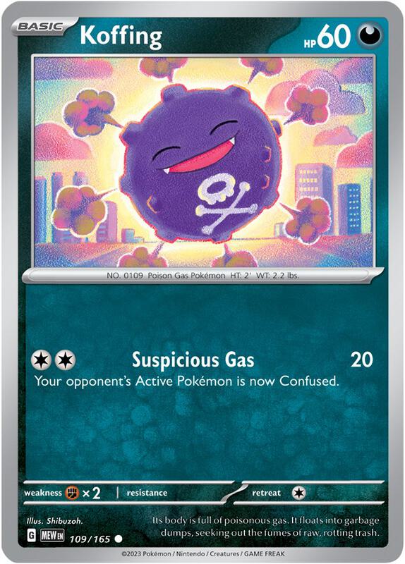 Koffing - Normal 109/165 Scarlet & Violet: 151 | Common Pokemon Card