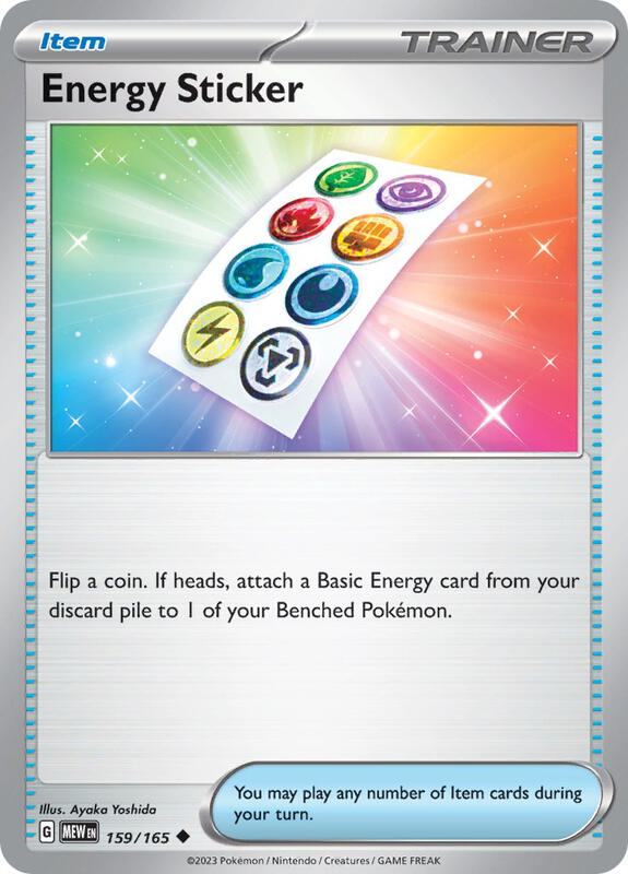 Energy Sticker - Normal 159/165 Scarlet & Violet: 151 | Uncommon Trainer Card