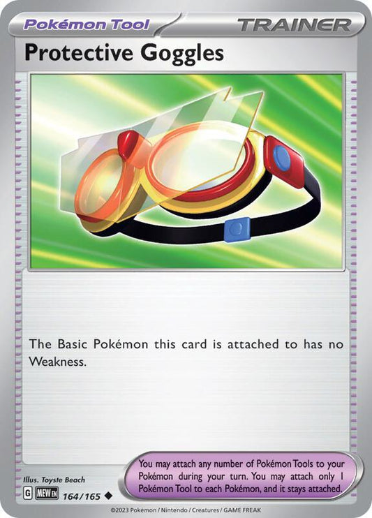 Protective Goggles - Reverse Holofoil 164/165 Scarlet & Violet: 151 | Uncommon Trainer Card