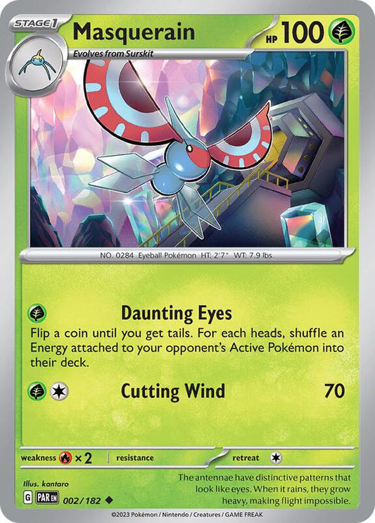 Masquerain - Normal 002/182 Paradox Rift | Uncommon Pokemon Card