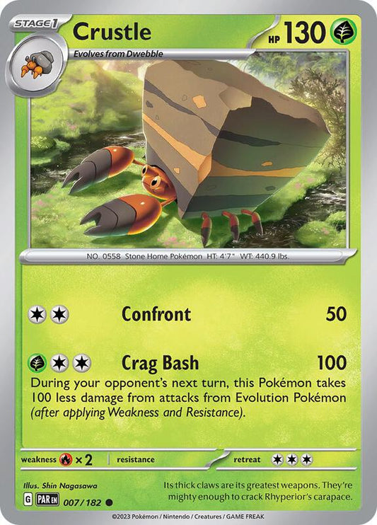 Crustle - 007/182 - Reverse Holofoil 007/182 Paradox Rift | Common Pokemon Card