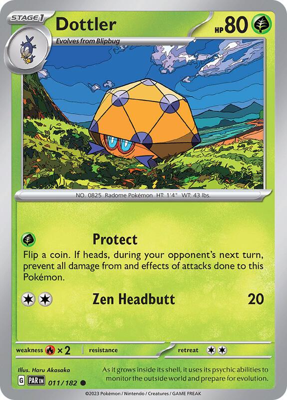 Dottler - 011/182 - Reverse Holofoil 011/182 Paradox Rift | Common Pokemon Card