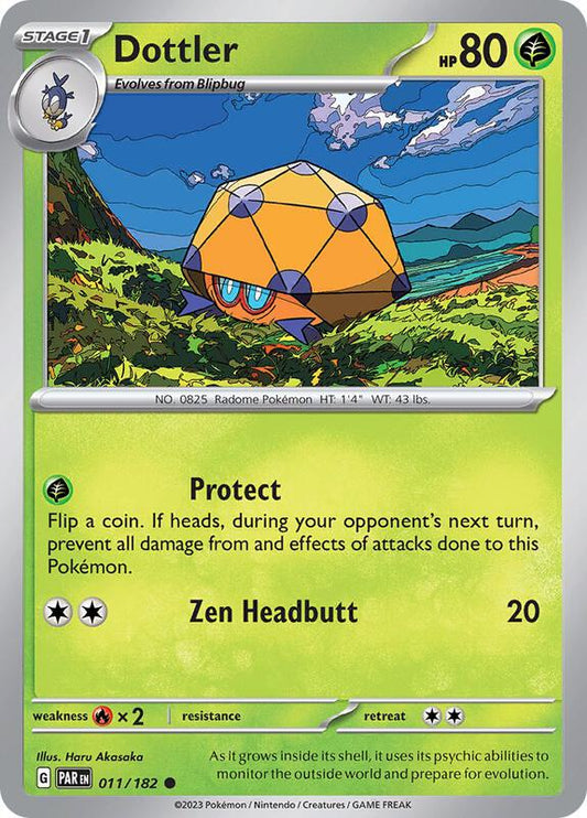 Dottler - 011/182 - Reverse Holofoil 011/182 Paradox Rift | Common Pokemon Card