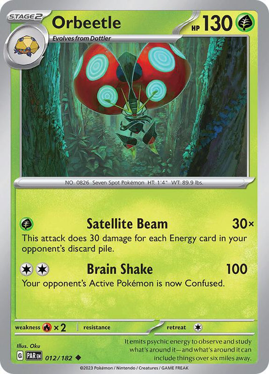 Orbeetle - Normal 012/182 Paradox Rift | Uncommon Pokemon Card