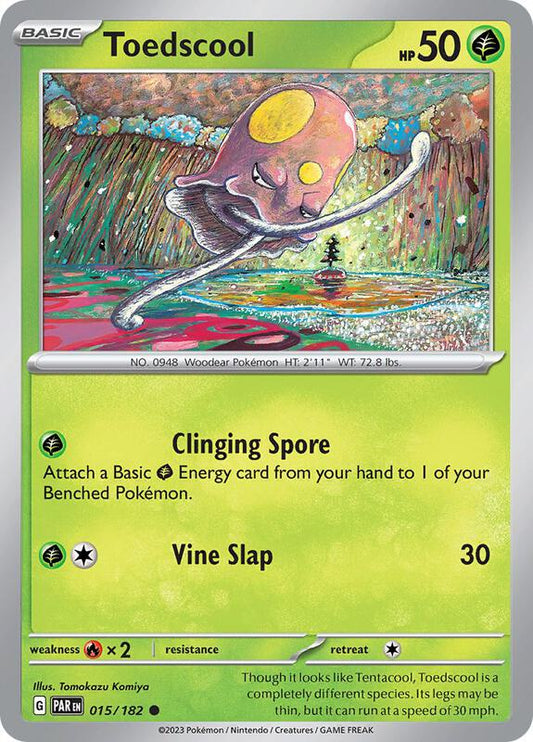 Toedscool - 015/182 - Normal 015/182 Paradox Rift | Common Pokemon Card