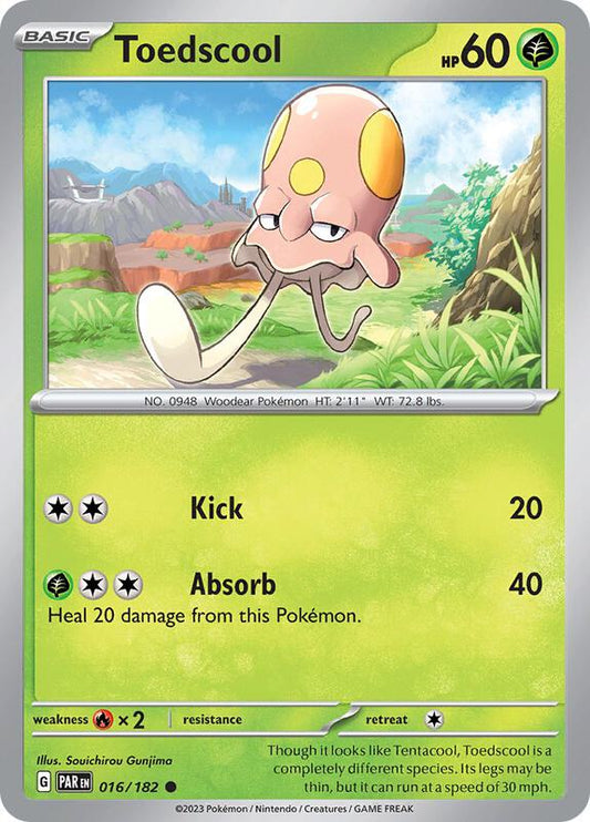 Toedscool - 016/182 - Normal 016/182 Paradox Rift | Common Pokemon Card