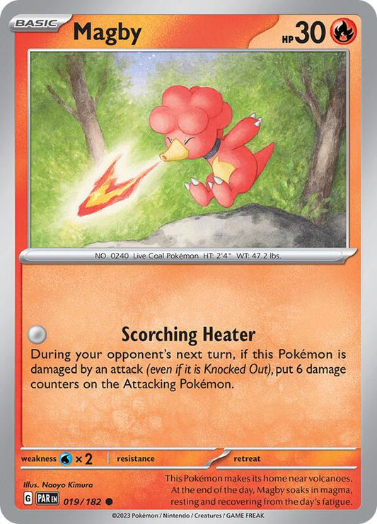 Magby - 019/182 - Reverse Holofoil 019/182 Paradox Rift | Common Pokemon Card
