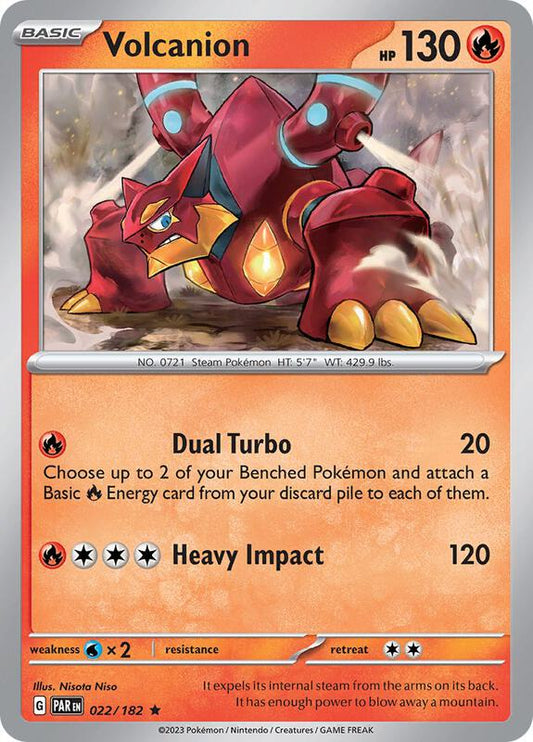 Volcanion - Holofoil 022/182 Paradox Rift | Rare Pokemon Card
