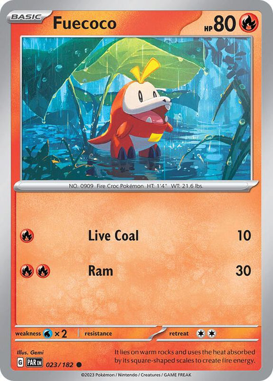 Fuecoco - Reverse Holofoil 023/182 Paradox Rift | Common Pokemon Card