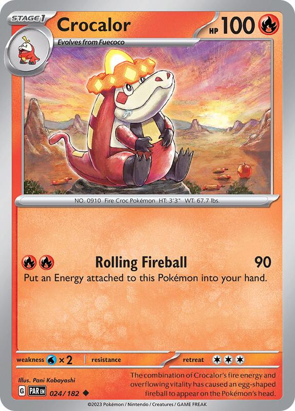 Crocalor - Normal 024/182 Paradox Rift | Uncommon Pokemon Card