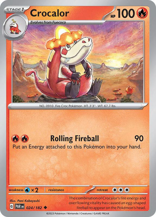 Crocalor - Normal 024/182 Paradox Rift | Uncommon Pokemon Card