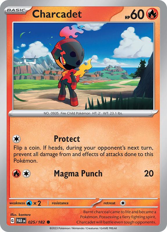 Charcadet - 025/182 - Normal 025/182 Paradox Rift | Common Pokemon Car ...