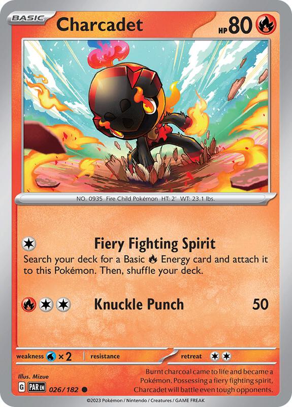 Charcadet - 026/182 - Reverse Holofoil 026/182 Paradox Rift | Common Pokemon Card