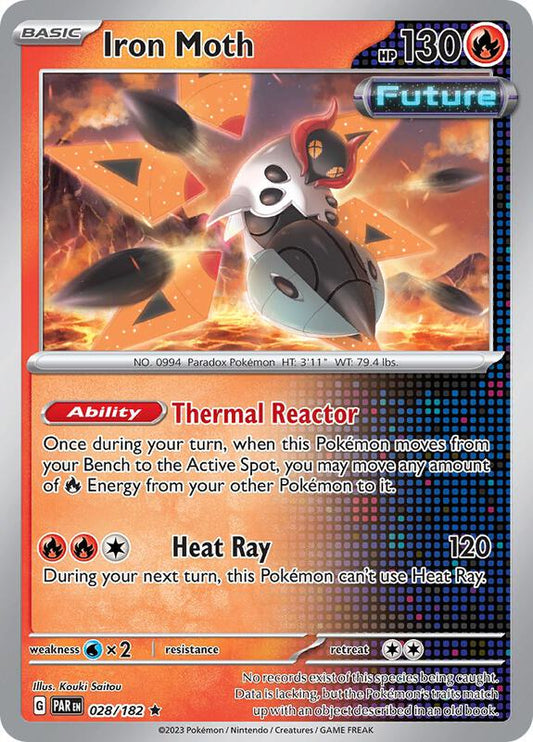 Iron Moth - 028/182 - Holofoil 028/182 Paradox Rift | Rare Pokemon Card
