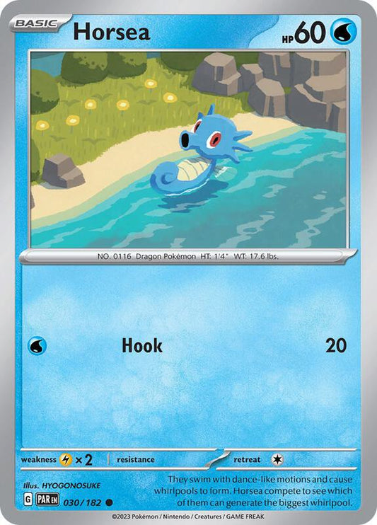 Horsea - Reverse Holofoil 030/182 Paradox Rift | Common Pokemon Card