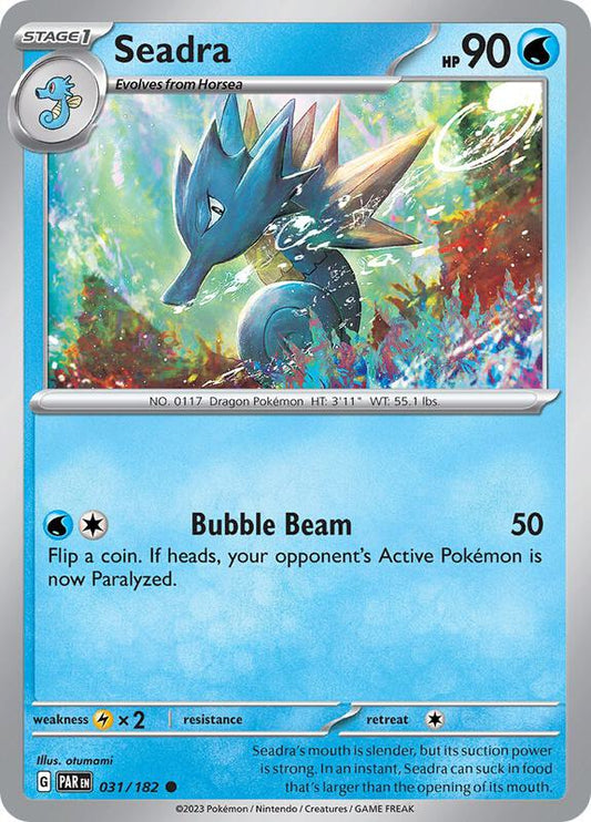 Seadra - Reverse Holofoil 031/182 Paradox Rift | Common Pokemon Card