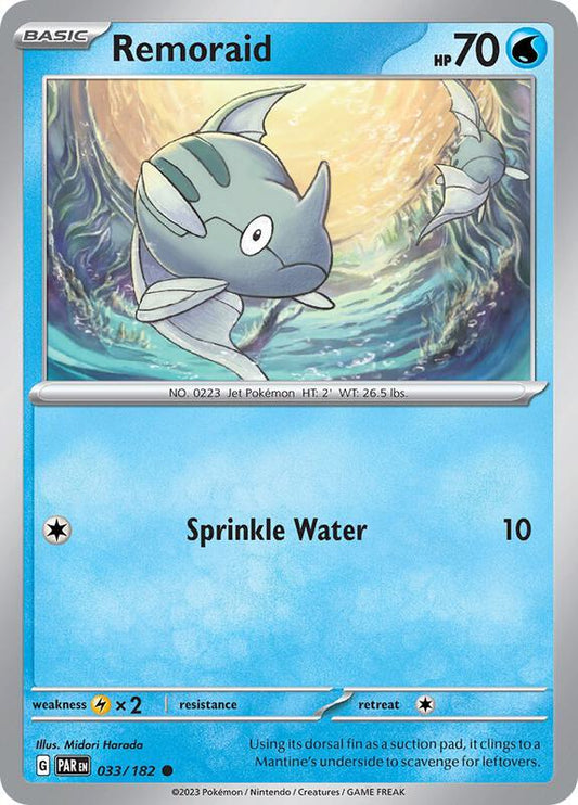 Remoraid - Reverse Holofoil 033/182 Paradox Rift | Common Pokemon Card