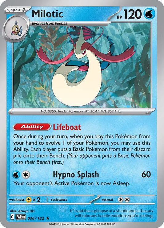 Milotic - Reverse Holofoil 036/182 Paradox Rift | Rare Pokemon Card
