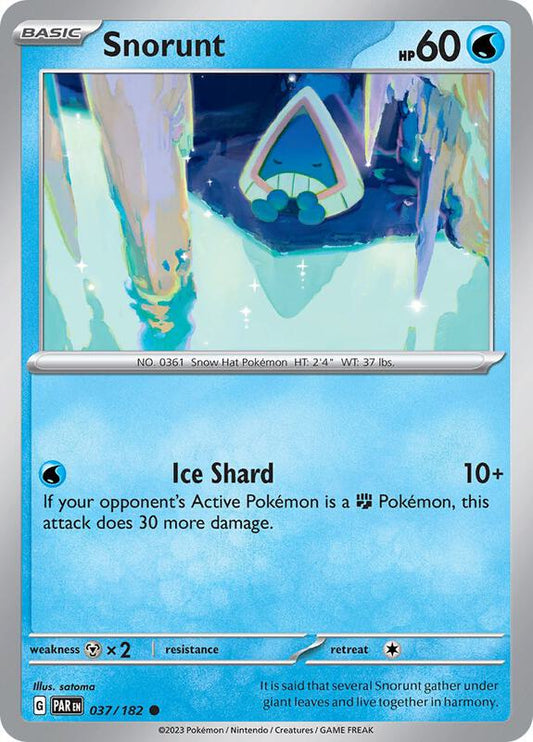 Snorunt - 037/182 - Reverse Holofoil 037/182 Paradox Rift | Common Pokemon Card