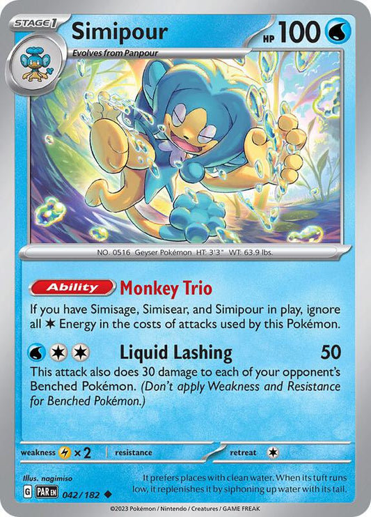 Simipour - Normal 042/182 Paradox Rift | Uncommon Pokemon Card