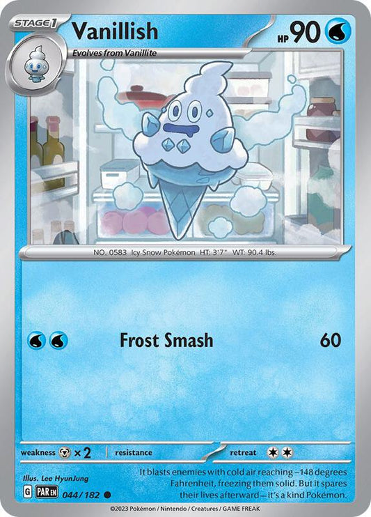Vanillish - 044/182 - Reverse Holofoil 044/182 Paradox Rift | Common Pokemon Card
