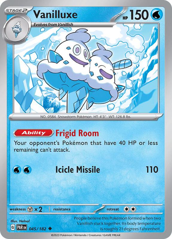 Vanilluxe - Normal 045/182 Paradox Rift | Uncommon Pokemon Card