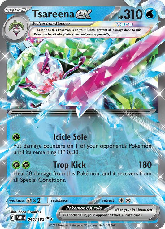 Tsareena ex - 046/182 - Holofoil 046/182 Paradox Rift | Double Rare Pokemon Card