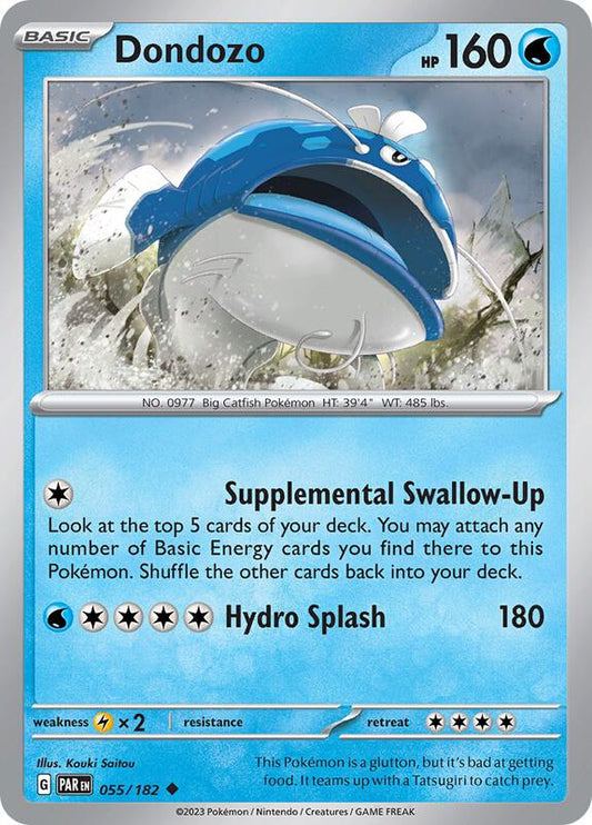 Dondozo - Reverse Holofoil 055/182 Paradox Rift | Uncommon Pokemon Card