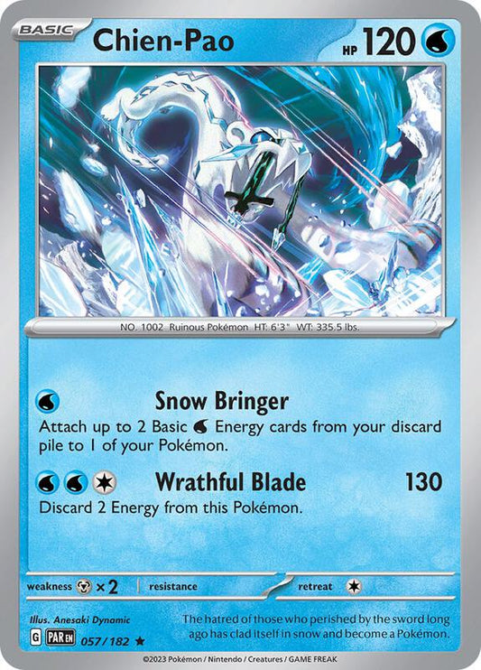 Chien-Pao - Reverse Holofoil 057/182 Paradox Rift | Rare Pokemon Card