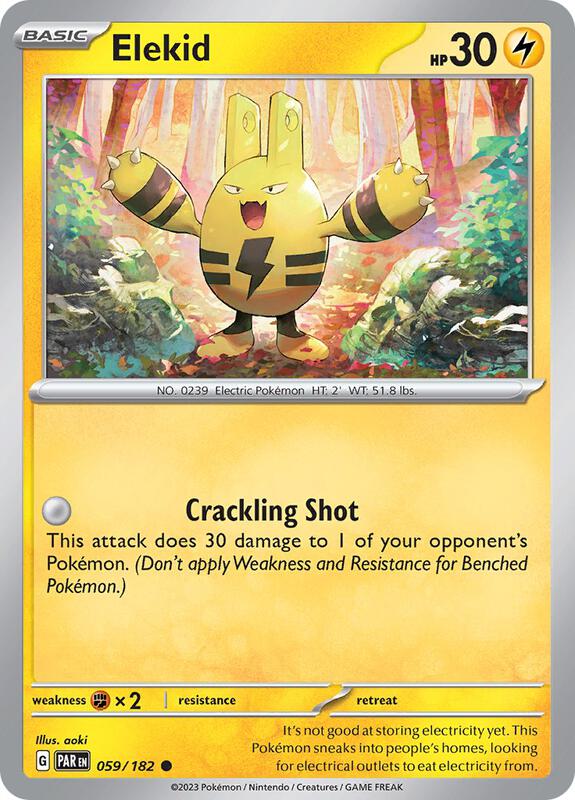 Elekid - Reverse Holofoil 059/182 Paradox Rift | Common Pokemon Card