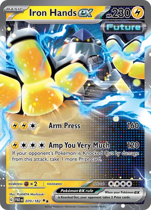 Iron Hands ex - 070/182 - Holofoil 070/182 Paradox Rift | Double Rare Pokemon Card